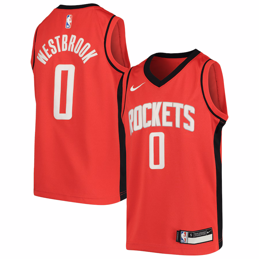 Youth Houston Rockets Russell Westbrook Nike Red Swingman Jersey - Icon Edition - Ujersey