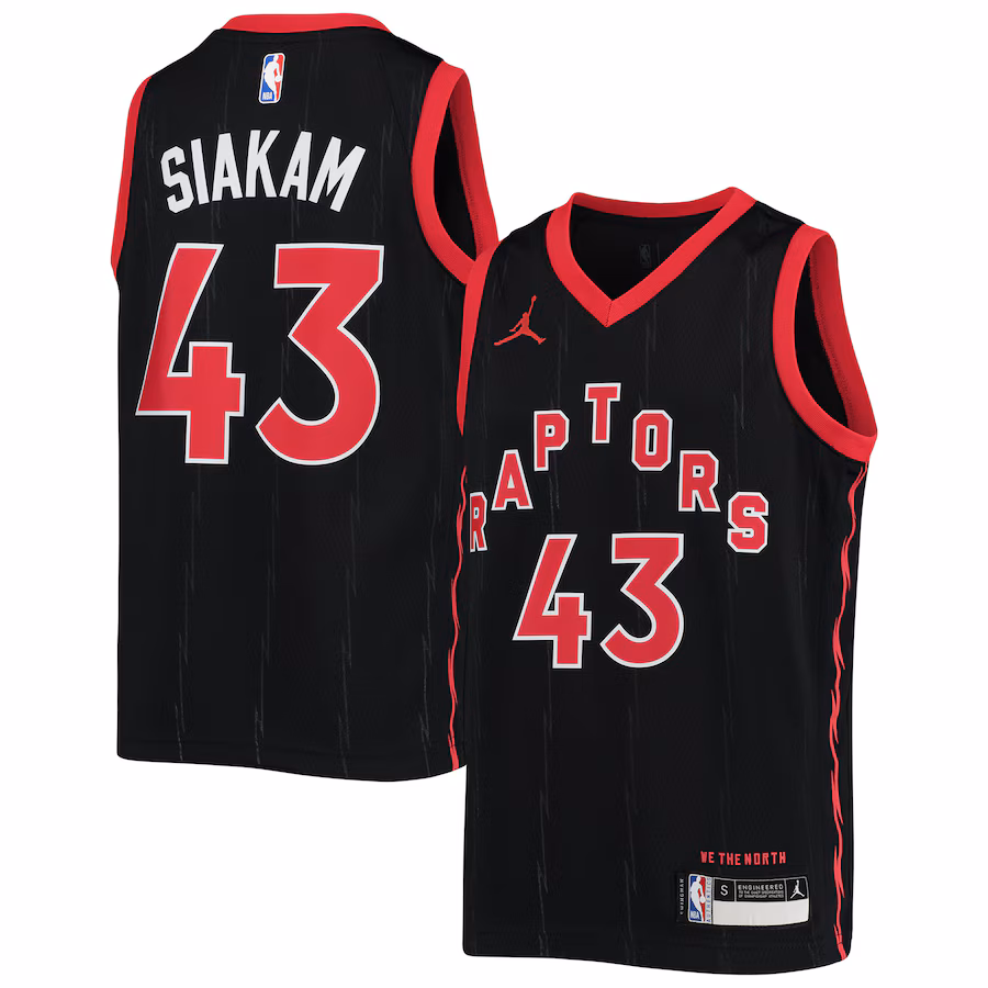 Youth Toronto Raptors Pascal Siakam Jordan Brand Black 2020/21 Swingman Jersey - Statement Edition - Ujersey