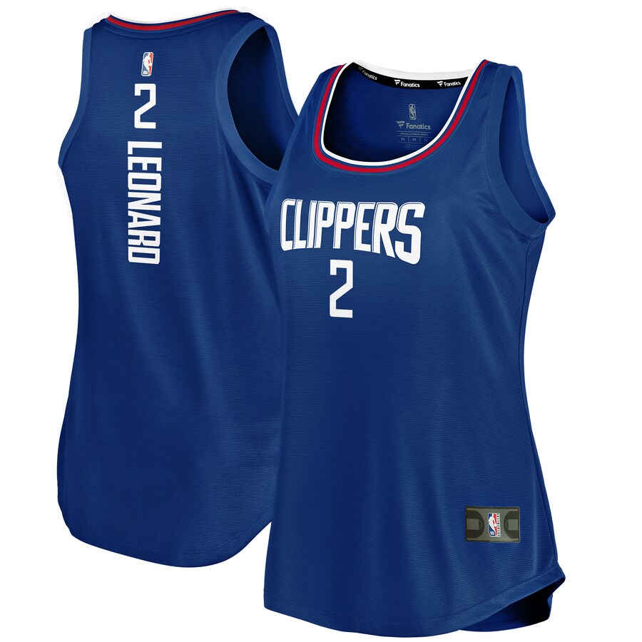 Women's LA Clippers Kawhi Leonard Fanatics Royal Fast Break Player Movement Jersey Tank Top - Ujersey