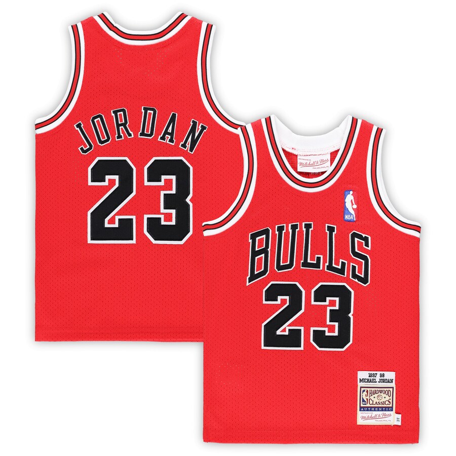 Toddler Chicago Bulls Michael Jordan Mitchell & Ness Red 1997/98 Hardwood Classics Authentic Jersey - Ujersey