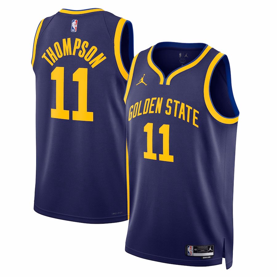 Unisex Golden State Warriors Klay Thompson Jordan Brand Navy Swingman Jersey - Statement Edition - Ujersey