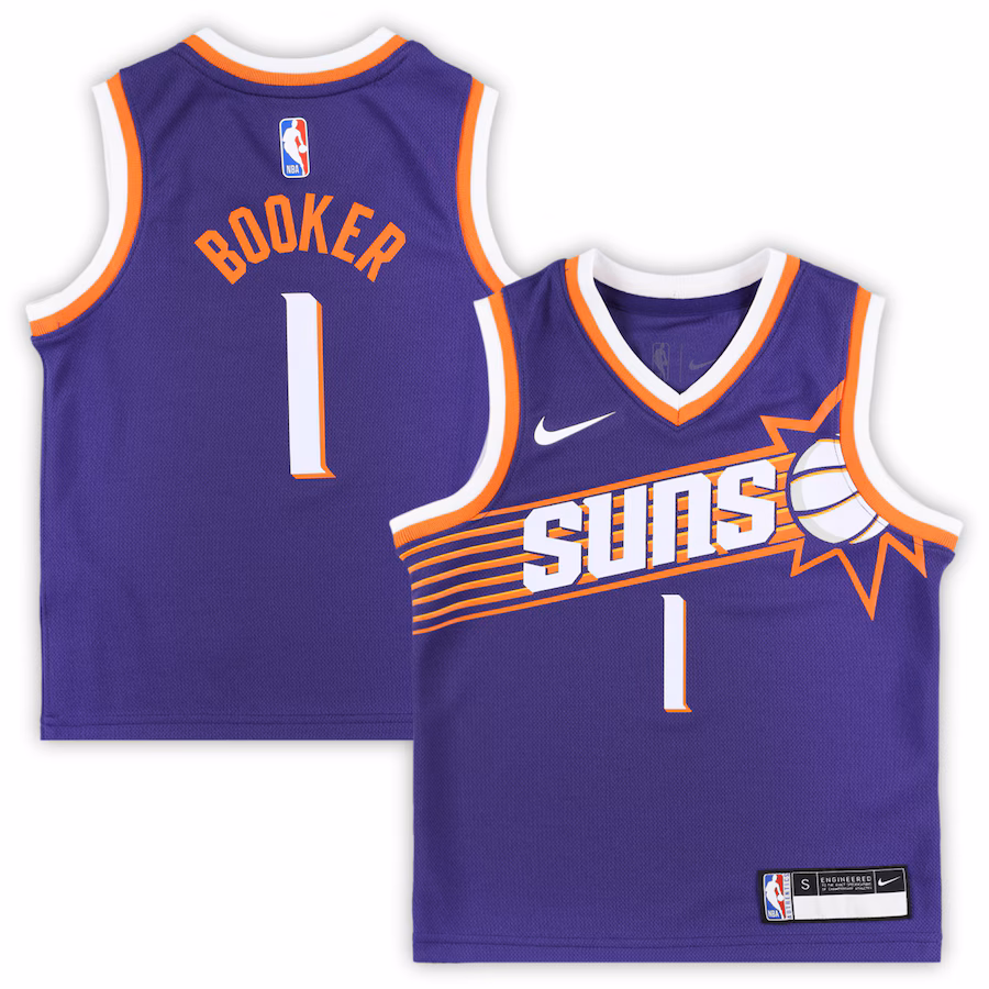 Preschool Phoenix Suns Devin Booker Nike Purple Swingman Player Jersey - Icon Edition - Ujersey