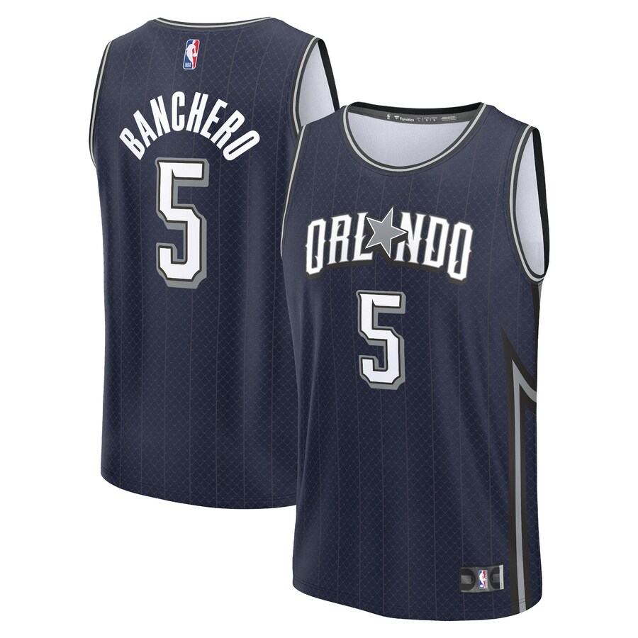 Men's Orlando Magic Paolo Banchero Fanatics Navy Fast Break Jersey - City Edition - Ujersey