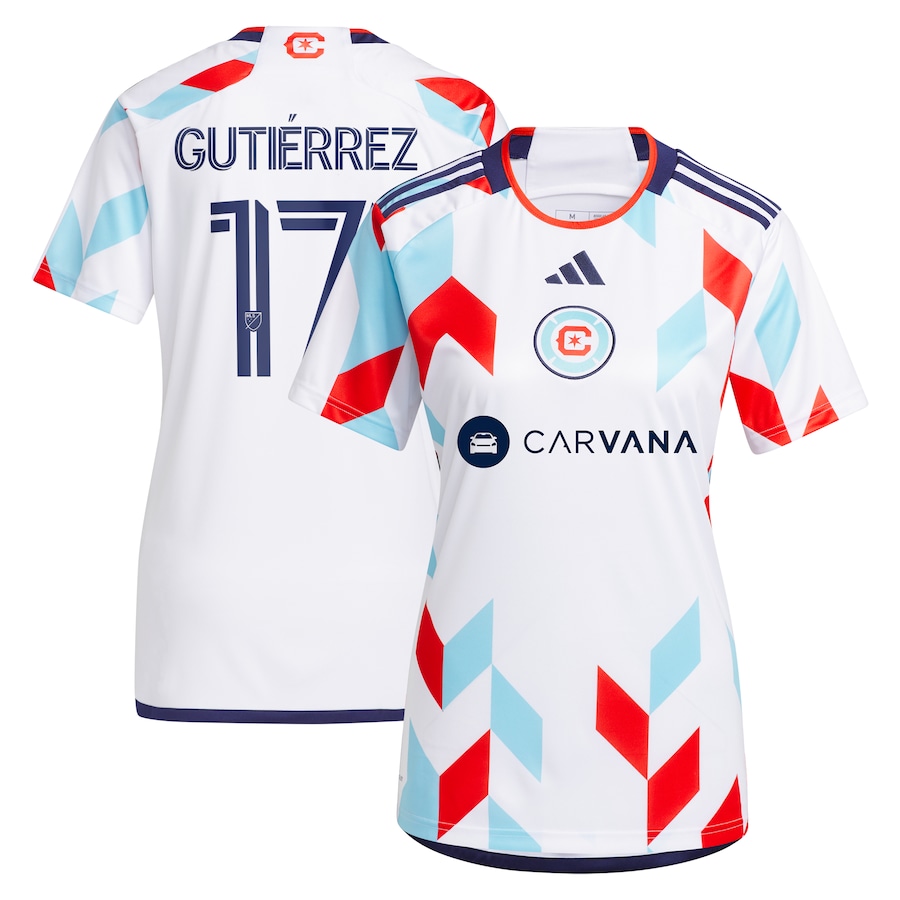 Women's Chicago Fire Brian Gutiérrez adidas White 2024 A Kit For All Replica Player Jersey - Ujersey