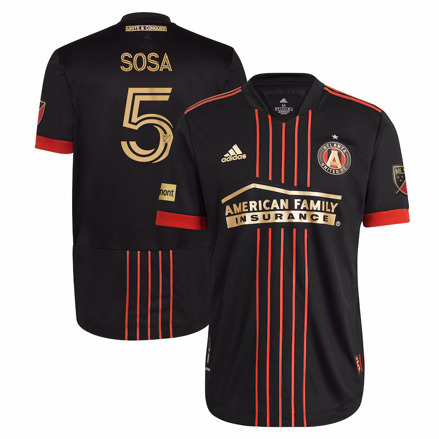 Men's Atlanta United FC Santiago Sosa adidas Black 2021 The BLVCK Kit Authentic Player Jersey - Ujersey