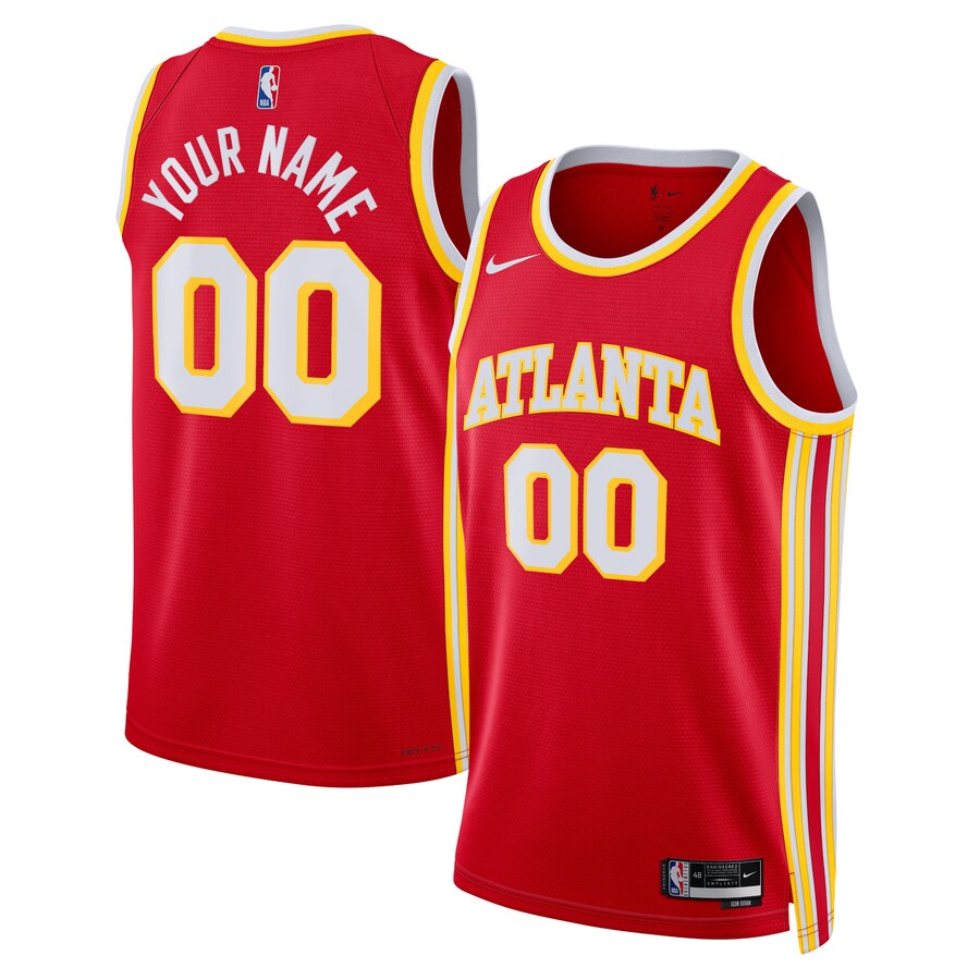 Unisex Atlanta Hawks Nike Red Swingman Custom Jersey - Icon Edition - Ujersey