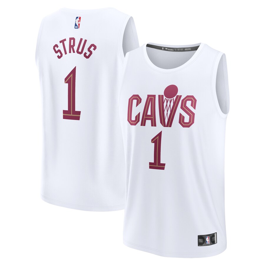 Youth Cleveland Cavaliers Max Strus Fanatics White Fast Break Replica Player Jersey - Association Edition - Ujersey