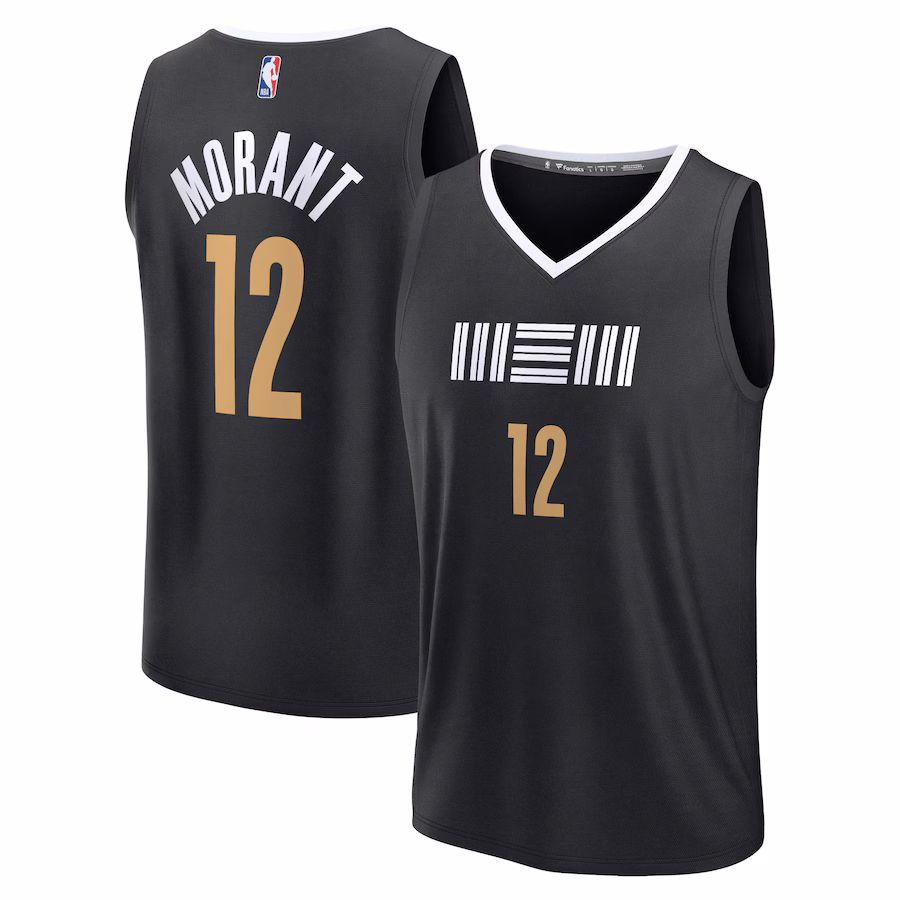 Men's Memphis Grizzlies Ja Morant Fanatics Black Fast Break Jersey - City Edition - Ujersey