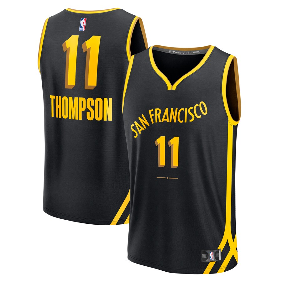 Men's Golden State Warriors Klay Thompson Fanatics Black Fast Break Jersey - City Edition - Ujersey