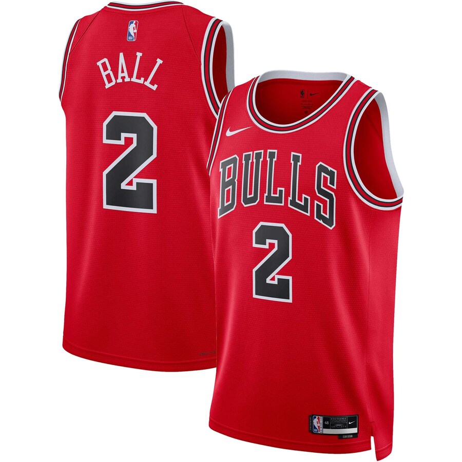 Unisex Chicago Bulls Lonzo Ball Nike Red Swingman Jersey - Icon Edition - Ujersey