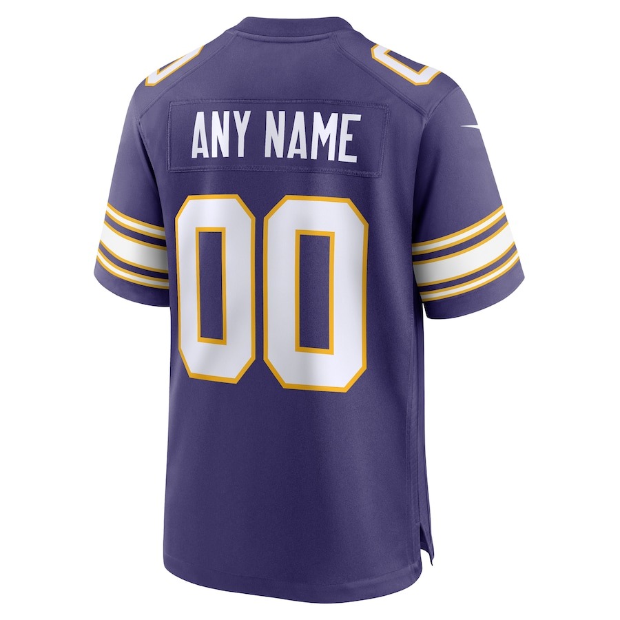 Men's Minnesota Vikings Nike Purple Classic Custom Game Jersey - Ujersey
