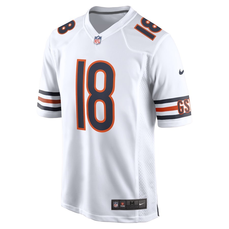 Men's Chicago Bears Caleb Williams Nike White 2024 NFL Draft First Round Pick Player Game Jersey - Ujersey