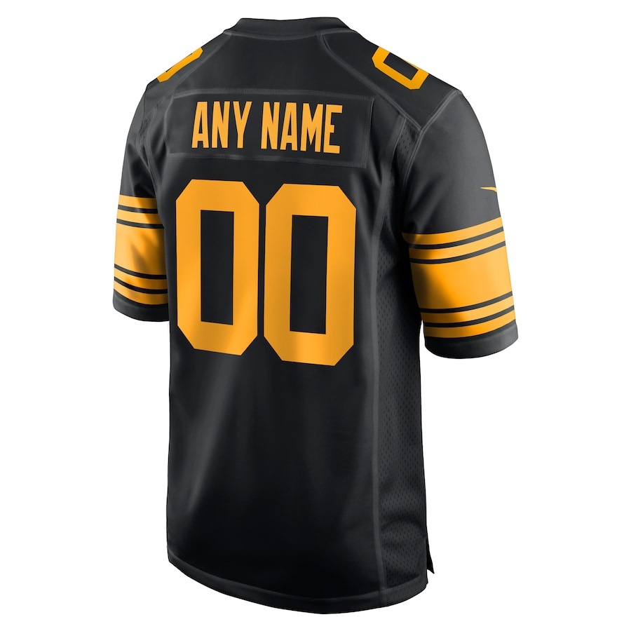 Men's Pittsburgh Steelers  Nike Black Alternate Custom Game Jersey - Ujersey