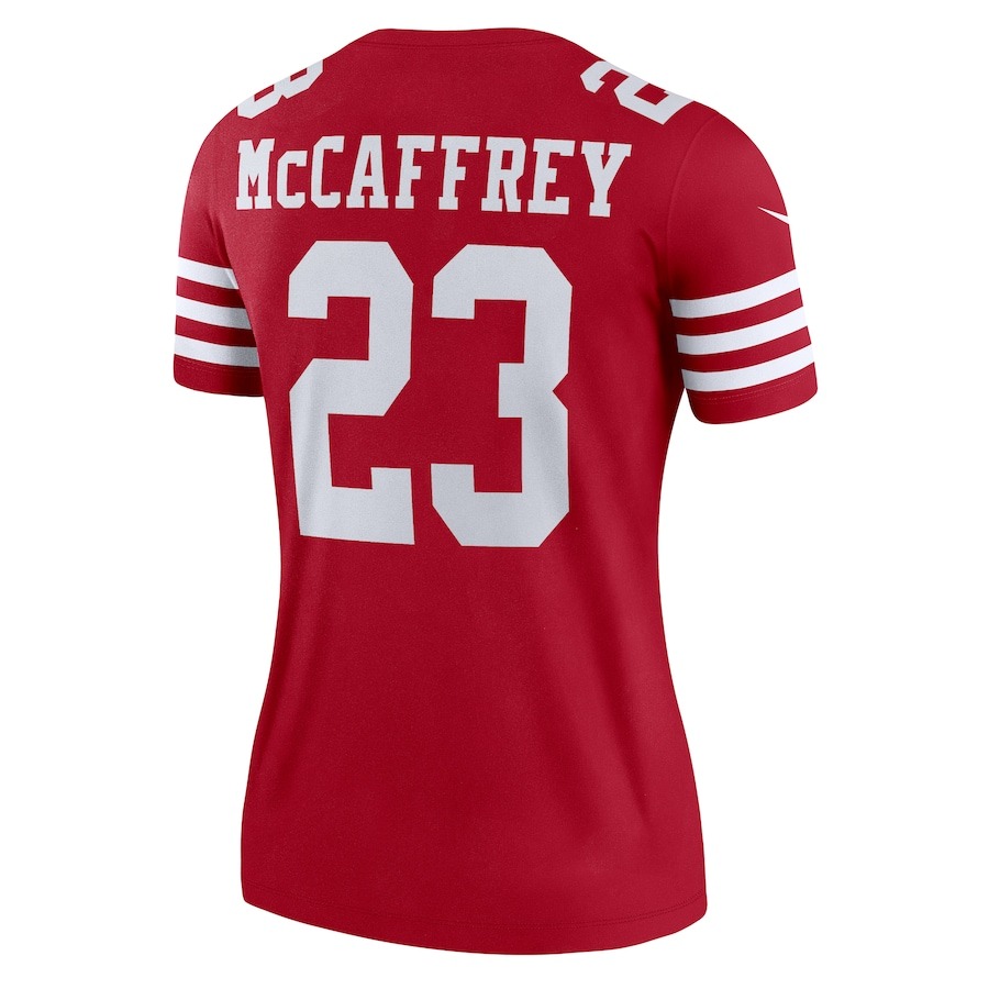 Women's San Francisco 49ers Christian McCaffrey Nike Scarlet Legend Jersey - Ujersey