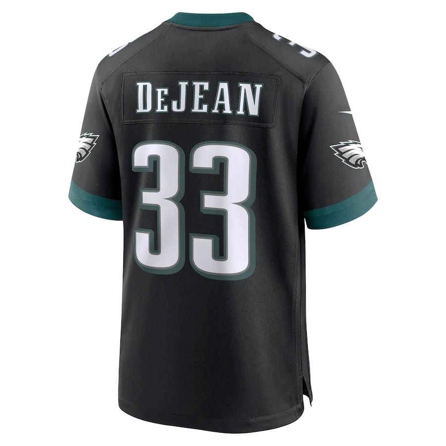 Men's Philadelphia Eagles Cooper DeJean Nike Black 2024 NFL Draft Alternate Player Game Jersey - Ujersey