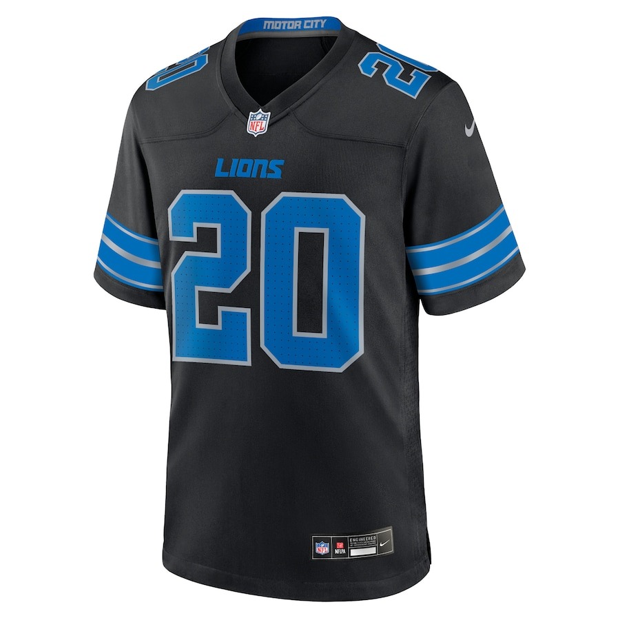 Men's Detroit Lions Barry Sanders Nike Black 2nd Alternate Retired Player Game Jersey - Ujersey