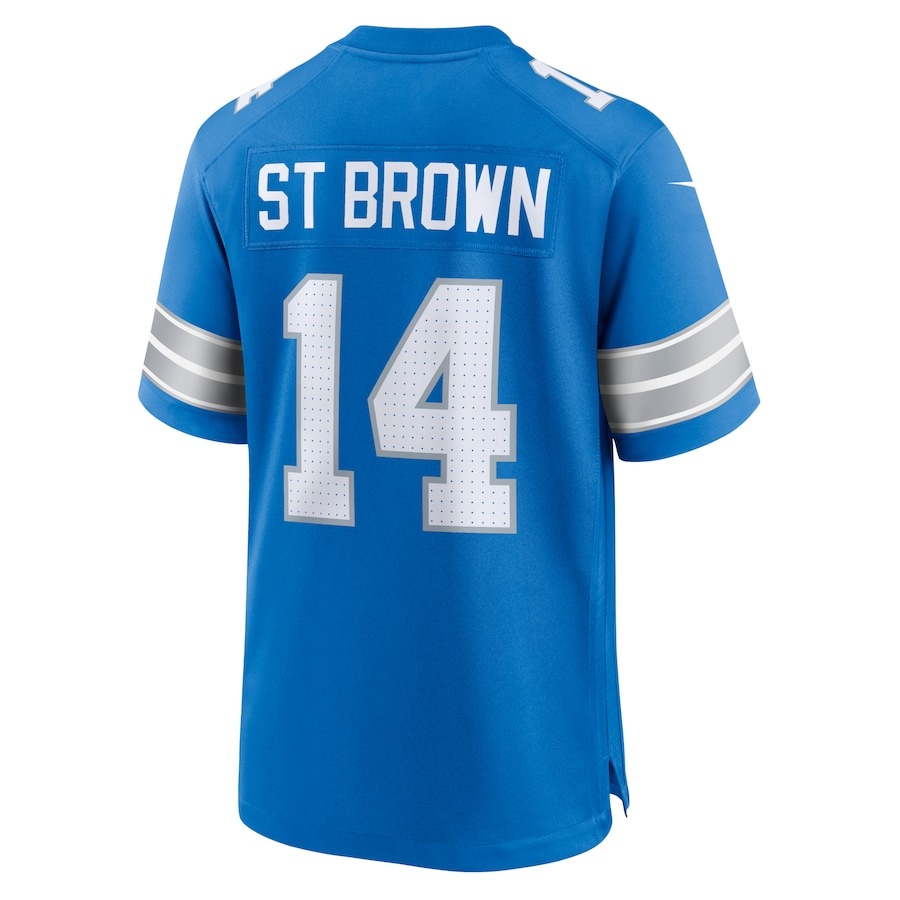 Men's Detroit Lions Amon-Ra St. Brown Nike Blue Game Jersey - Ujersey