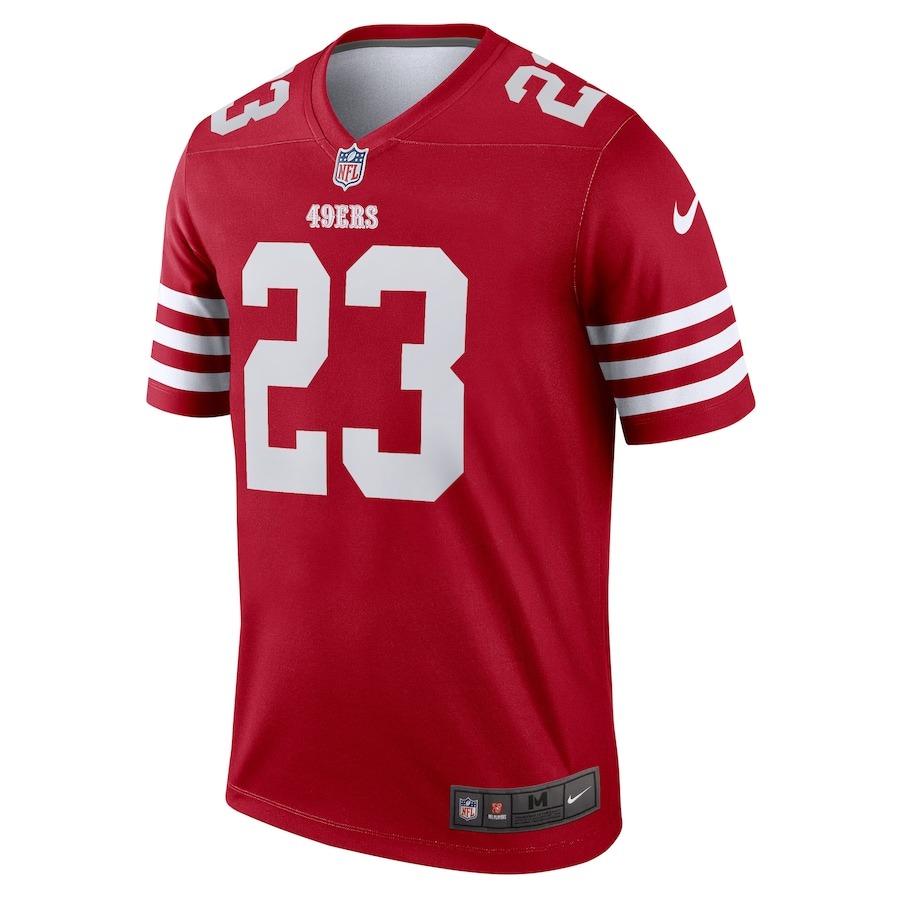 Men's San Francisco 49ers Christian McCaffrey Nike Scarlet Legend Jersey - Ujersey