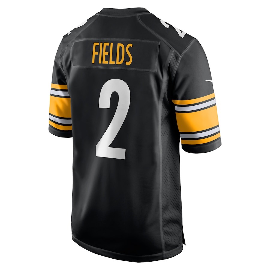 Men's Pittsburgh Steelers Justin Fields Nike Black Game Player Jersey - Ujersey
