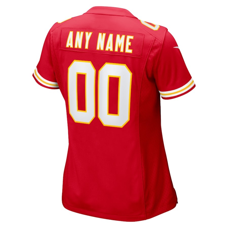 Women's Kansas City Chiefs Nike Red Super Bowl LVIII Patch Custom Game Jersey - Ujersey
