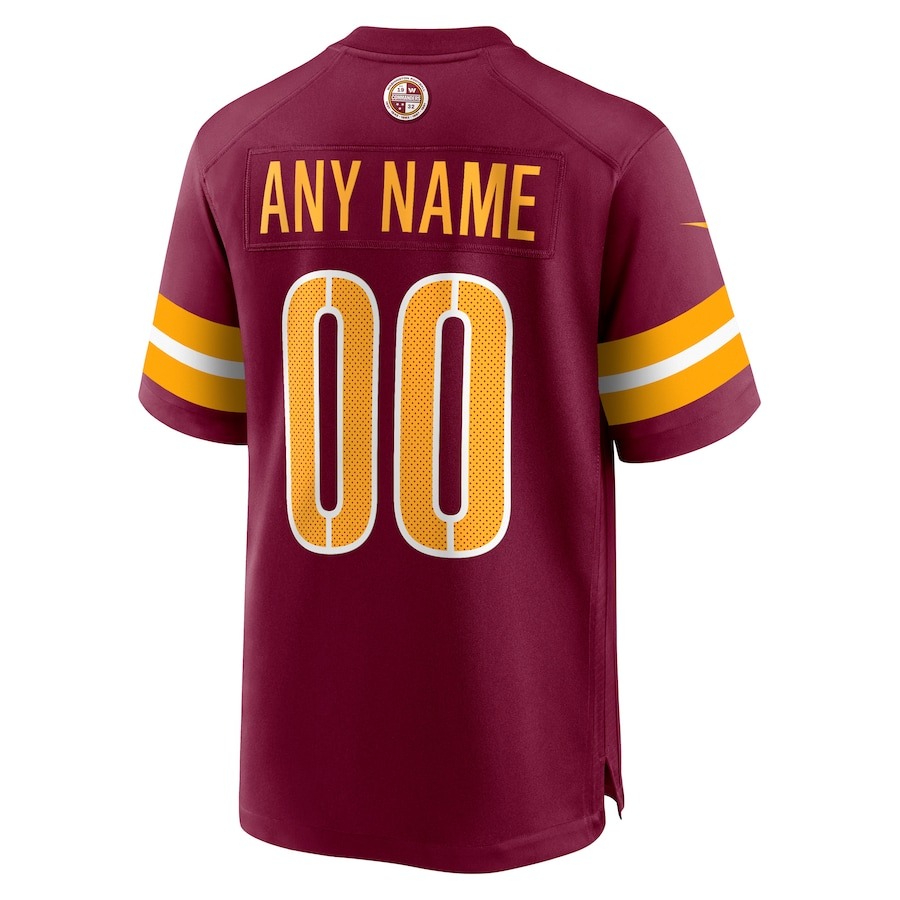 Men's Washington Commanders Nike Burgundy Game Custom Player Jersey - Ujersey