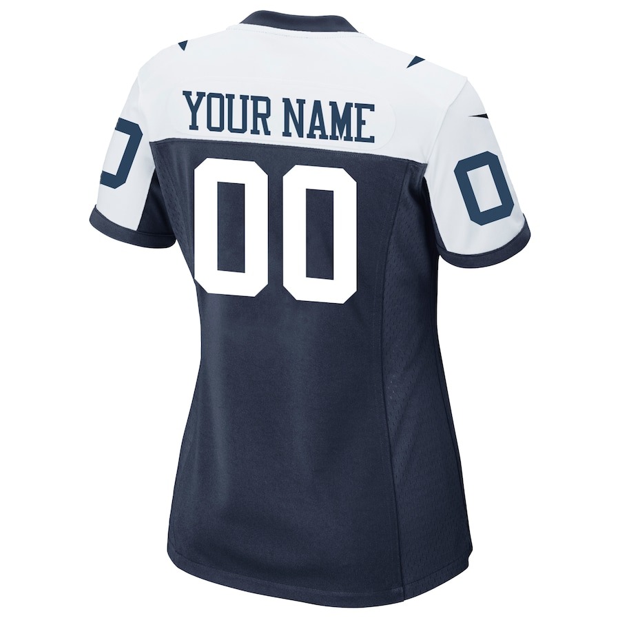 Women's Nike Navy Dallas Cowboys Alternate Custom Game Jersey - Ujersey