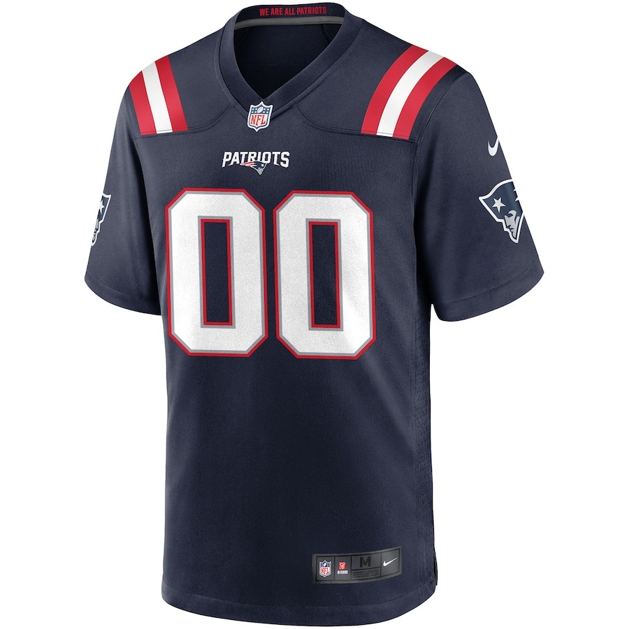 Men's Nike New England Patriots Navy Custom Game Jersey - Ujersey