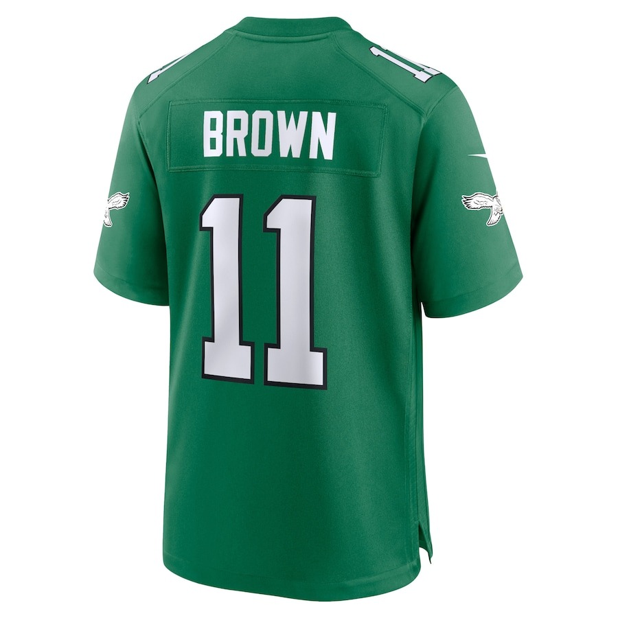 Men's Philadelphia Eagles A.J. Brown Nike Kelly Green Alternate Game Player Jersey - Ujersey