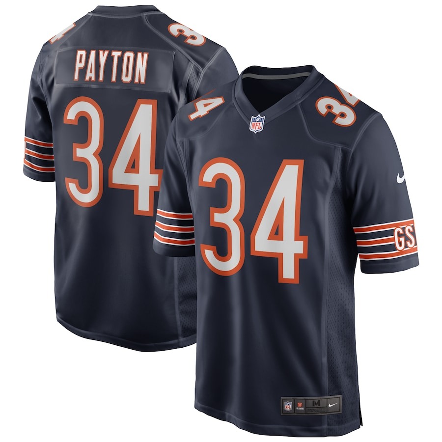 Men's Chicago Bears Walter Payton Nike Navy Game Retired Player Jersey - Ujersey