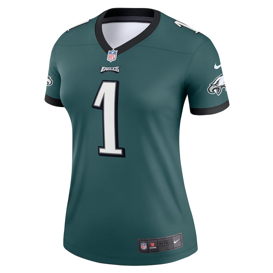 Women's Philadelphia Eagles Jalen Hurts Nike Midnight Green Legend Jersey - Ujersey
