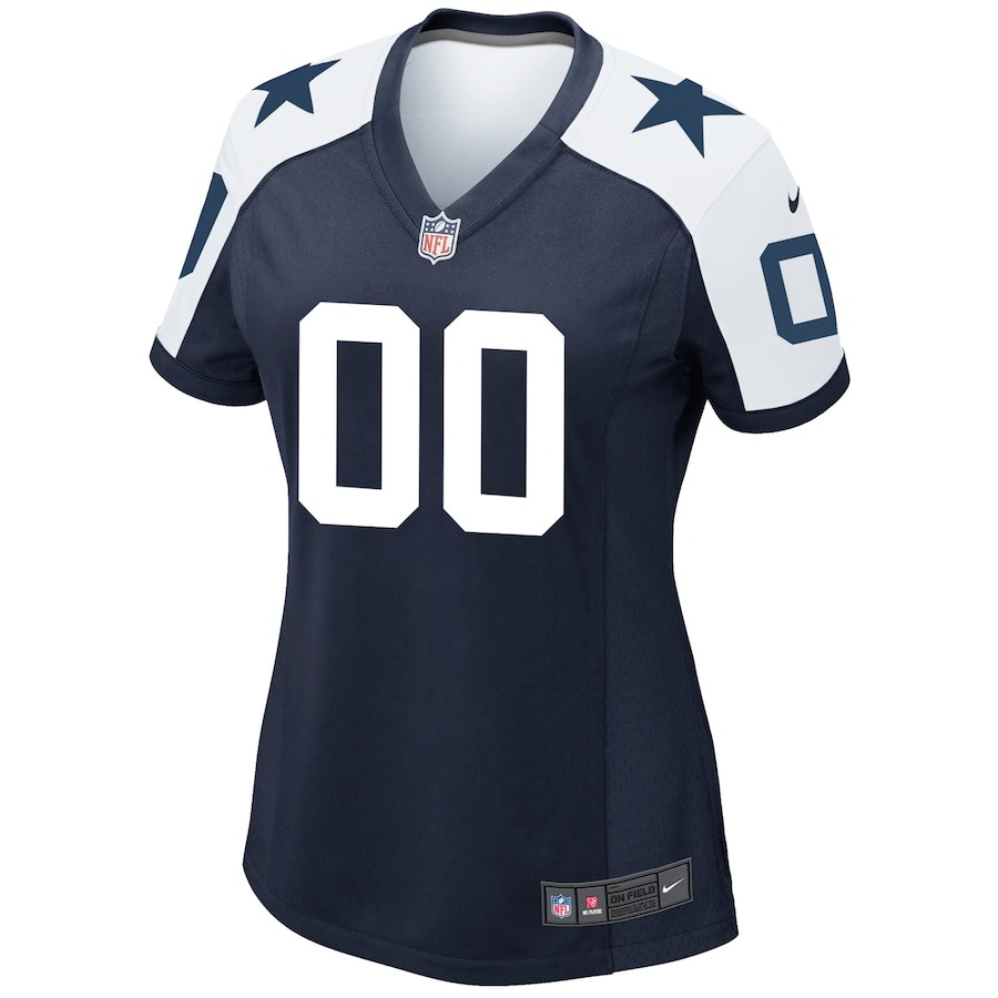 Women's Nike Navy Dallas Cowboys Alternate Custom Game Jersey - Ujersey