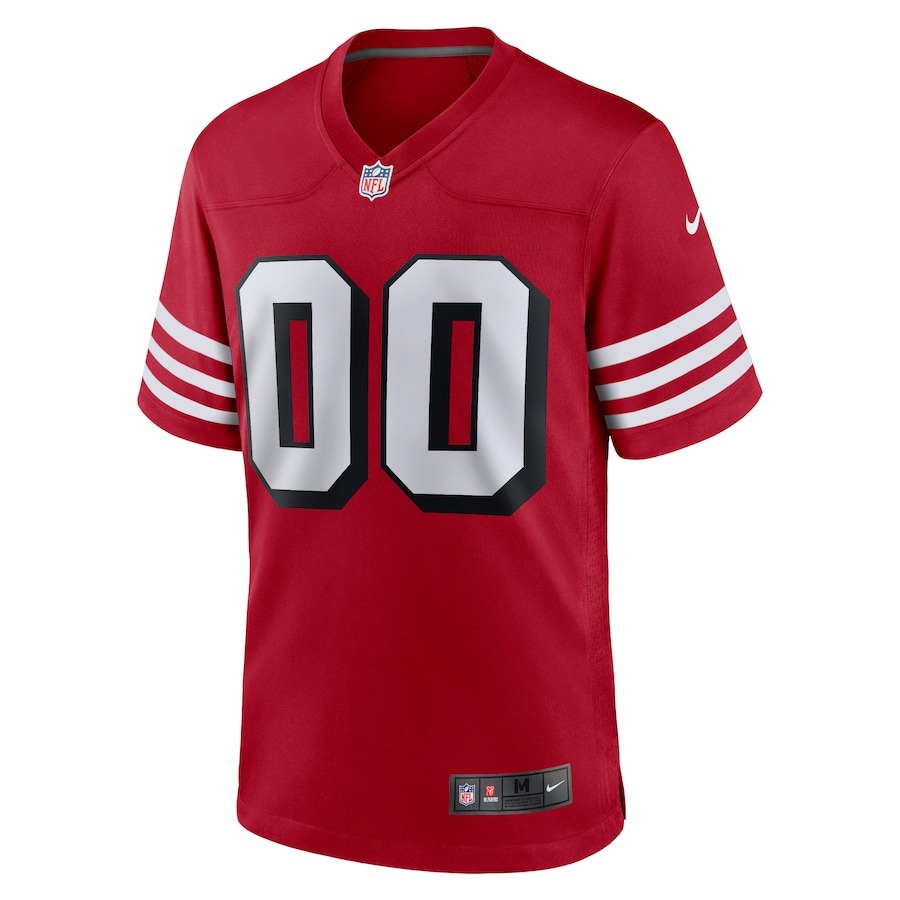 Men's San Francisco 49ers Nike Scarlet Alternate Custom Game Jersey - Ujersey