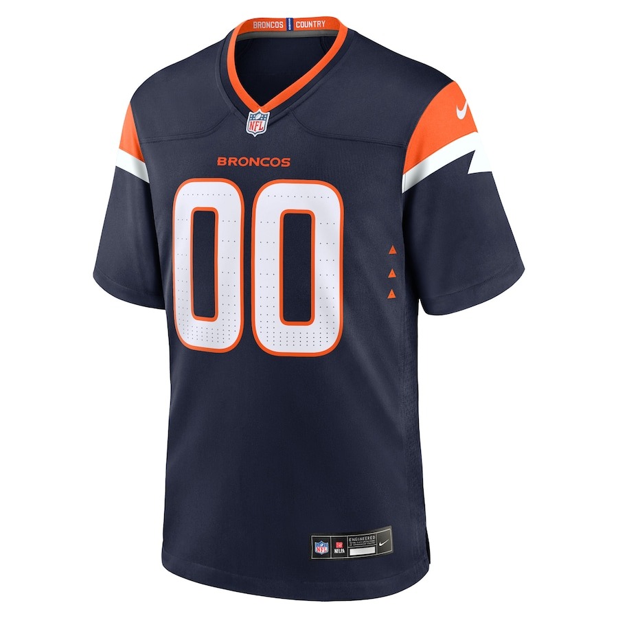 Men's Denver Broncos  Nike Navy Alternate Custom Game Jersey - Ujersey