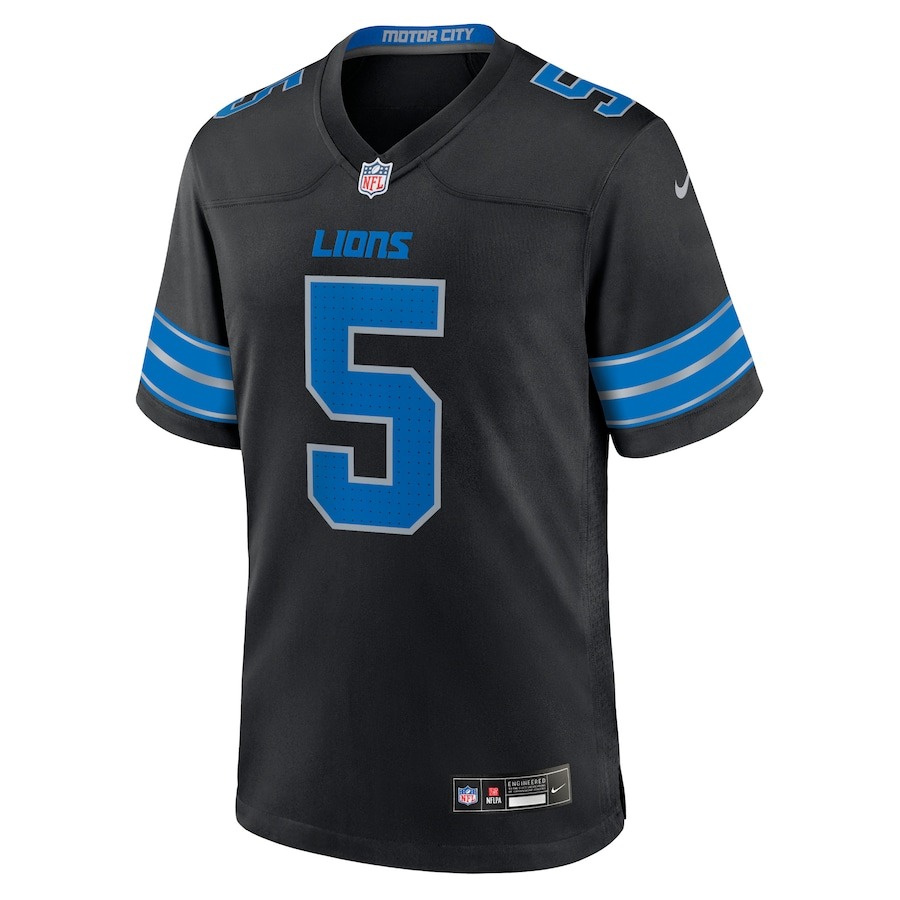 Men's Detroit Lions David Montgomery Nike Black 2nd Alternate Game Jersey - Ujersey
