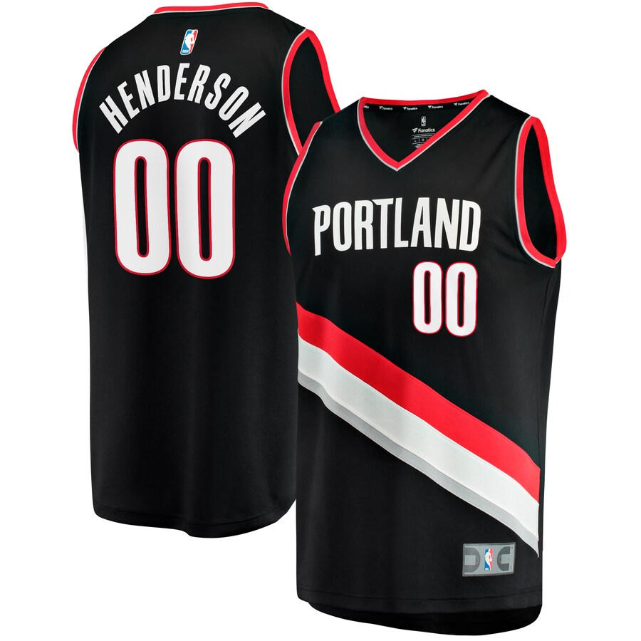 Youth Portland Trail Blazers Scoot Henderson Fanatics Black  Fast Break Replica Jersey - Icon Edition - Ujersey
