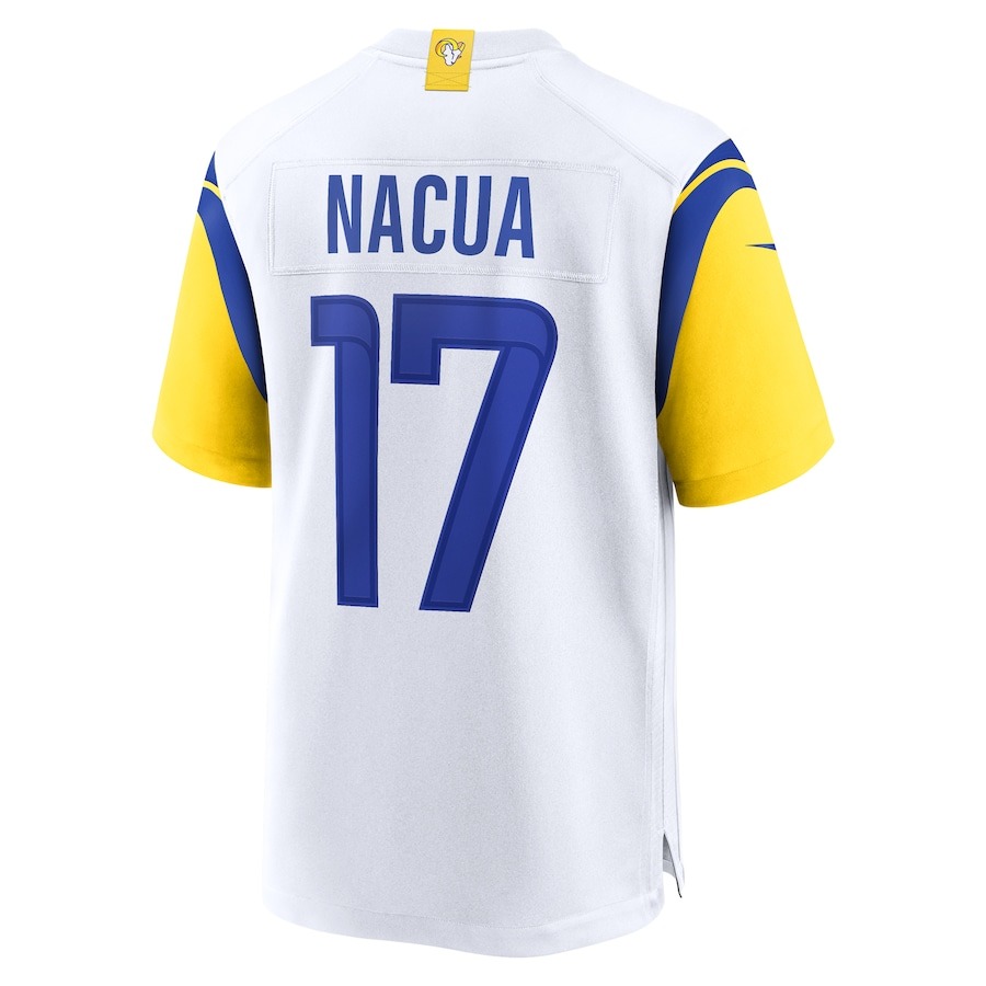 Men's Los Angeles Rams Puka Nacua Nike White Game Jersey - Ujersey