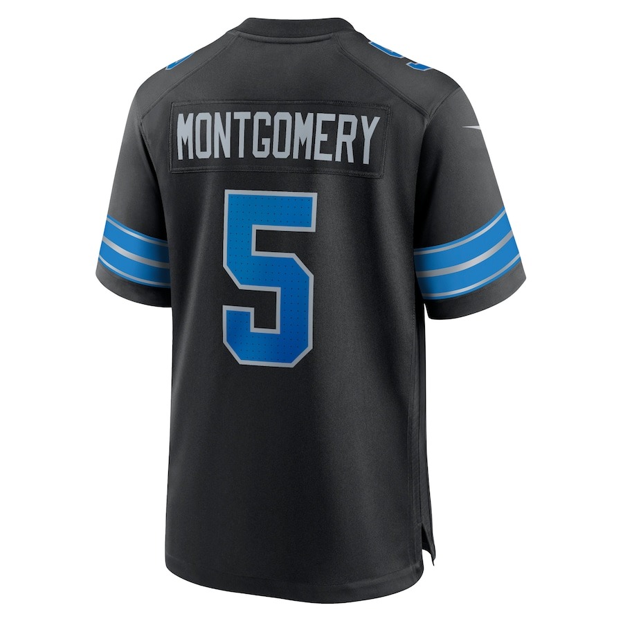 Men's Detroit Lions David Montgomery Nike Black 2nd Alternate Game Jersey - Ujersey
