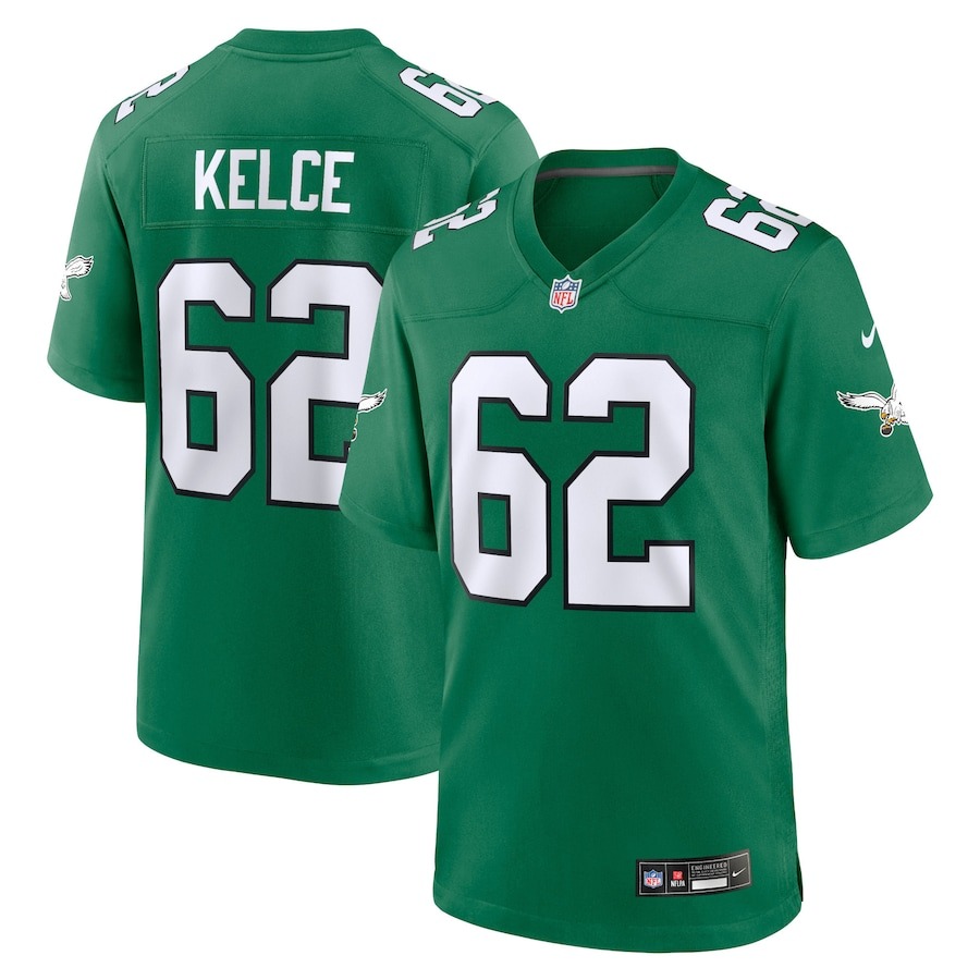 Youth Philadelphia Eagles Jason Kelce Nike Kelly Green Game Jersey - Ujersey