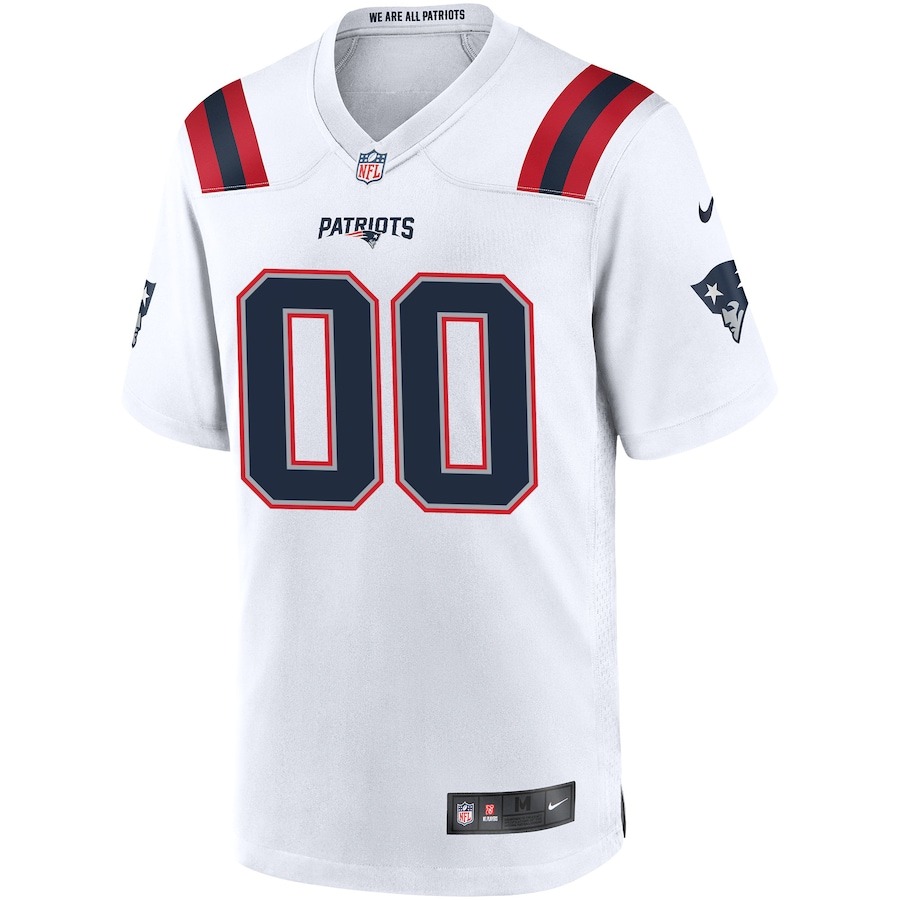 Men's New England Patriots Nike White Custom Game Jersey - Ujersey