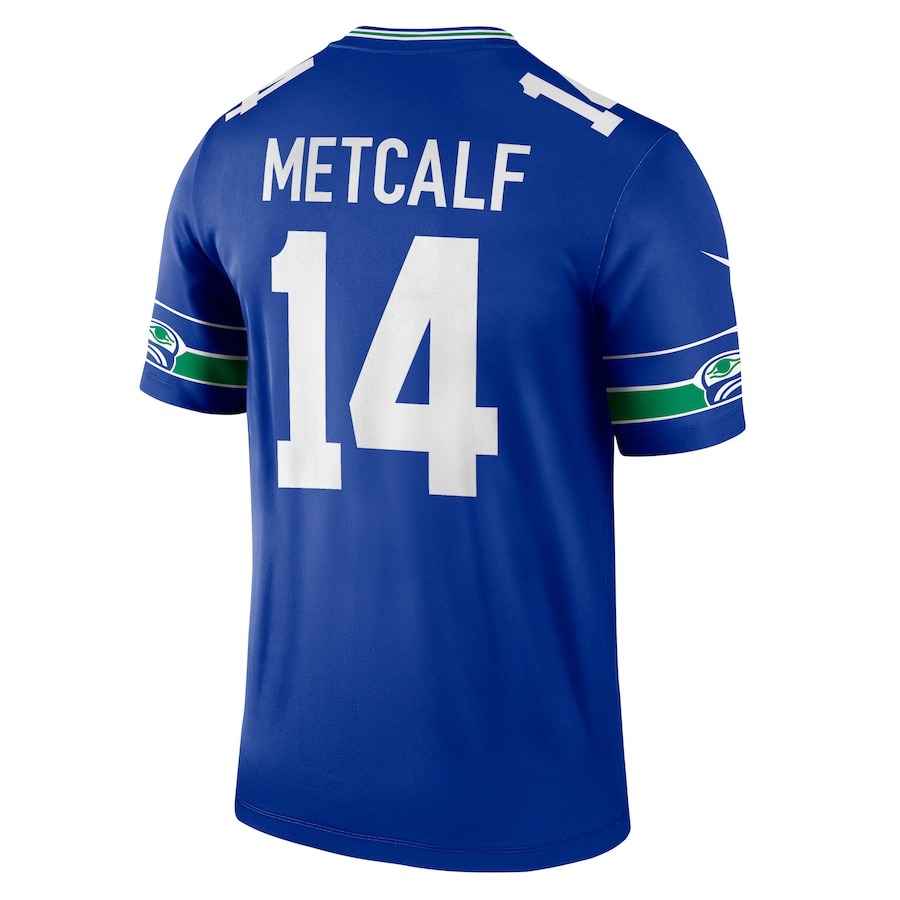 Men's Seattle Seahawks DK Metcalf Nike Royal Throwback Legend Player Jersey - Ujersey
