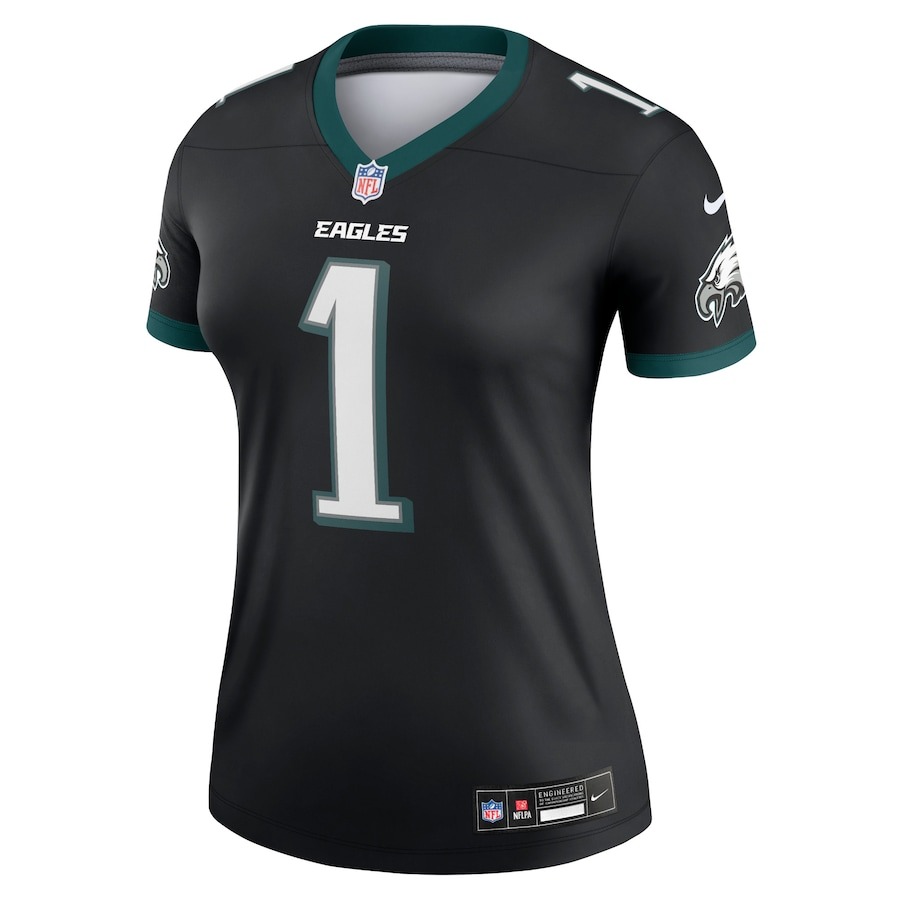 Women's Philadelphia Eagles Jalen Hurts Nike Black Legend Jersey - Ujersey