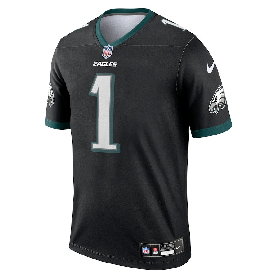 Men's Philadelphia Eagles Jalen Hurts Nike Black Legend Jersey - Ujersey