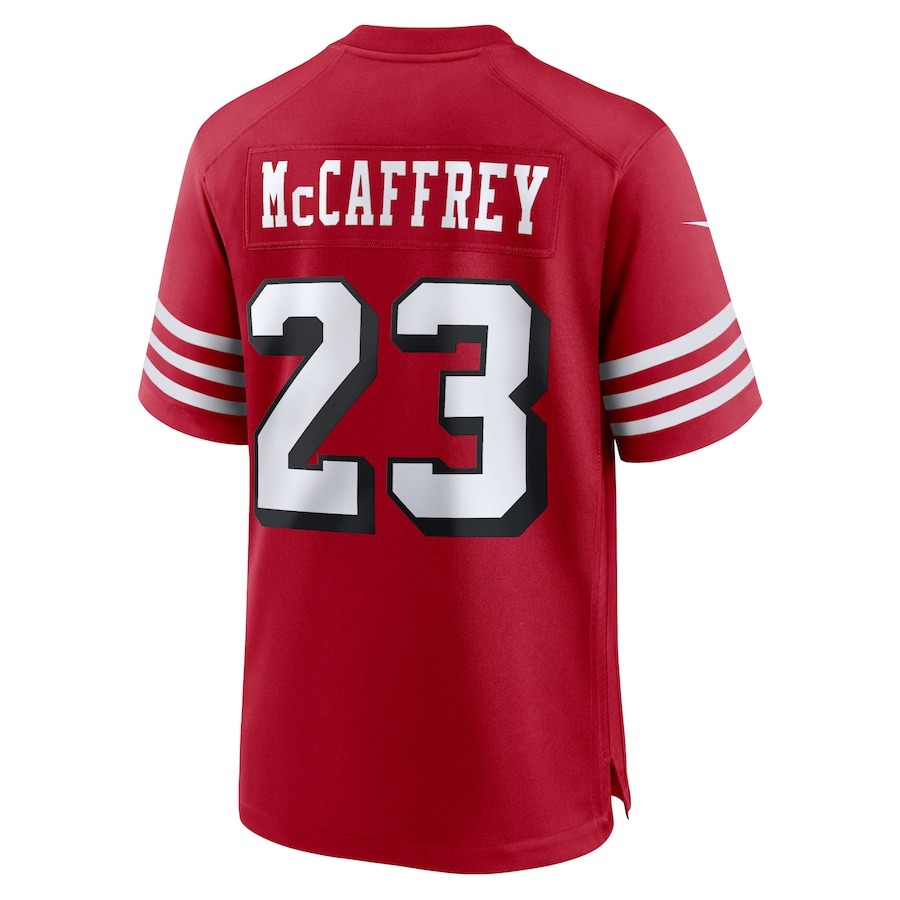 Men's San Francisco 49ers Christian McCaffrey Nike Scarlet Alternate Game Player Jersey - Ujersey