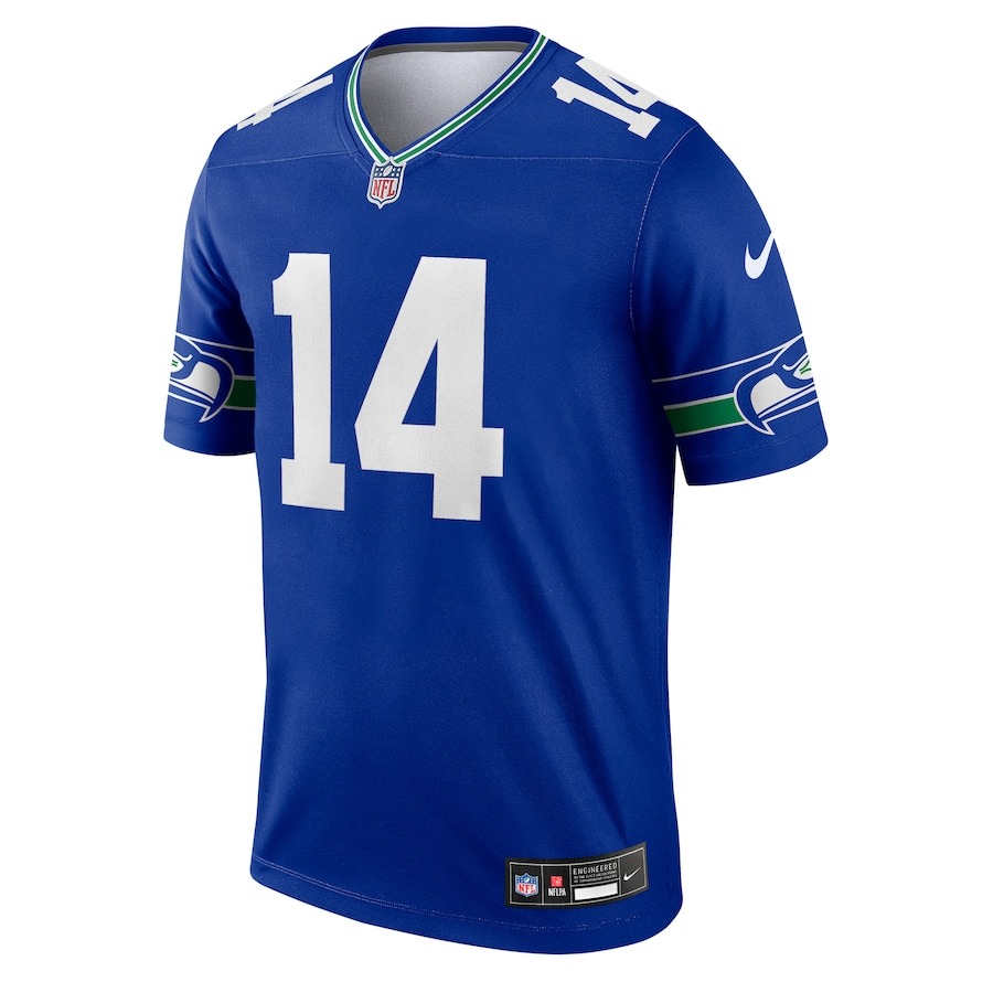 Men's Seattle Seahawks DK Metcalf Nike Royal Throwback Legend Player Jersey - Ujersey
