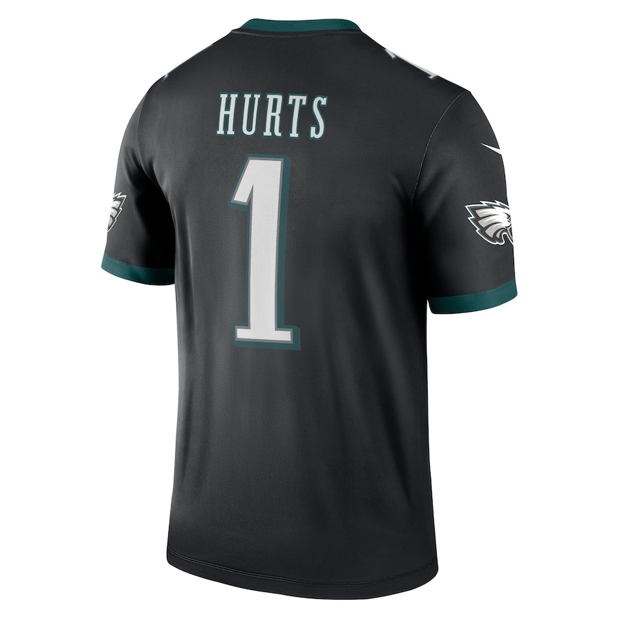 Men's Philadelphia Eagles Jalen Hurts Nike Black Legend Jersey - Ujersey
