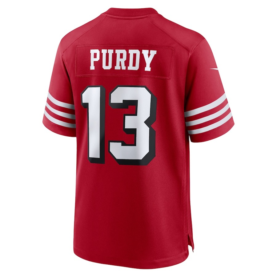 Men San Francisco 49ers Brock Purdy Nike Scarlet Alternate Game Player Jersey - Ujersey