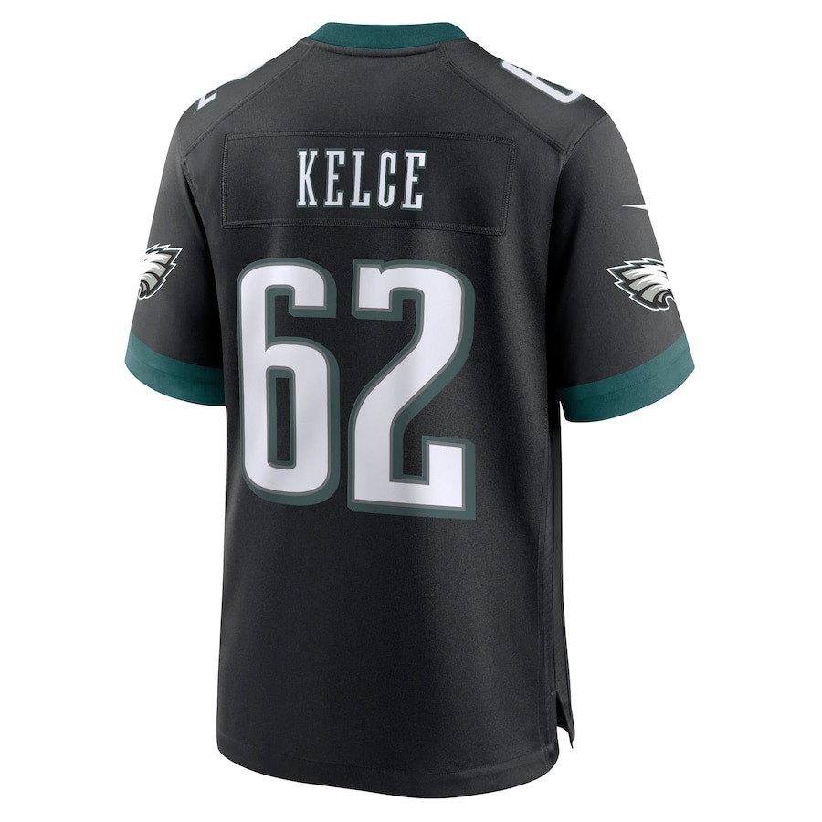 Men's Philadelphia Eagles Jason Kelce Nike Black Alternate Game Jersey - Ujersey