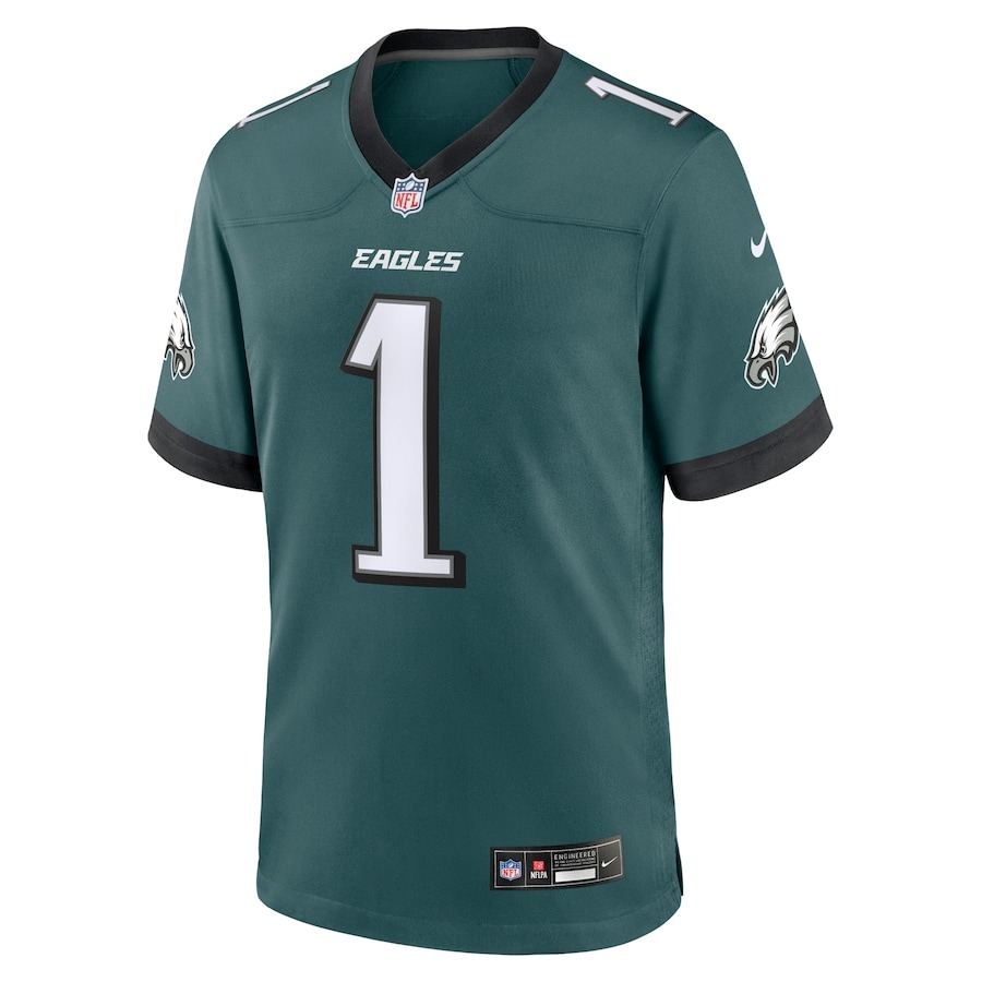 Men's Philadelphia Eagles Jalen Hurts Nike Midnight Green Team Game Jersey - Ujersey
