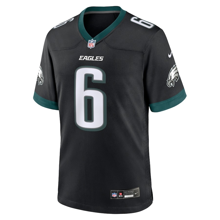 Men's Philadelphia Eagles DeVonta Smith Nike Black Alternate Game Jersey - Ujersey