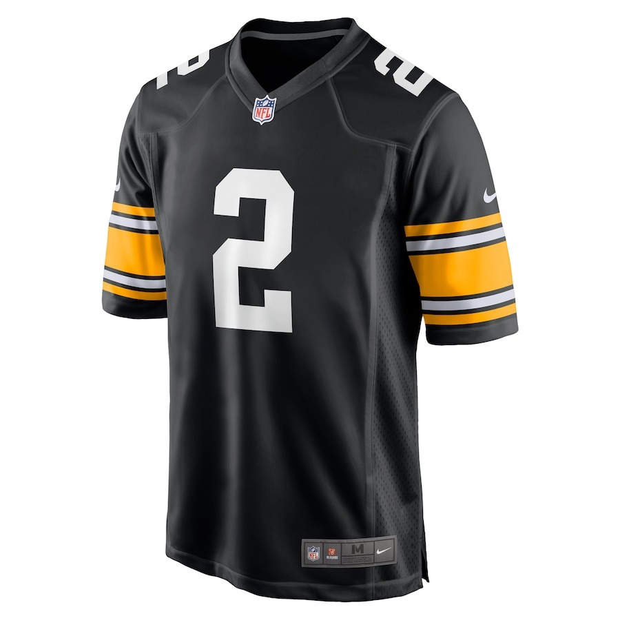 Men's Pittsburgh Steelers Justin Fields Nike Black  Alternate Game Jersey - Ujersey